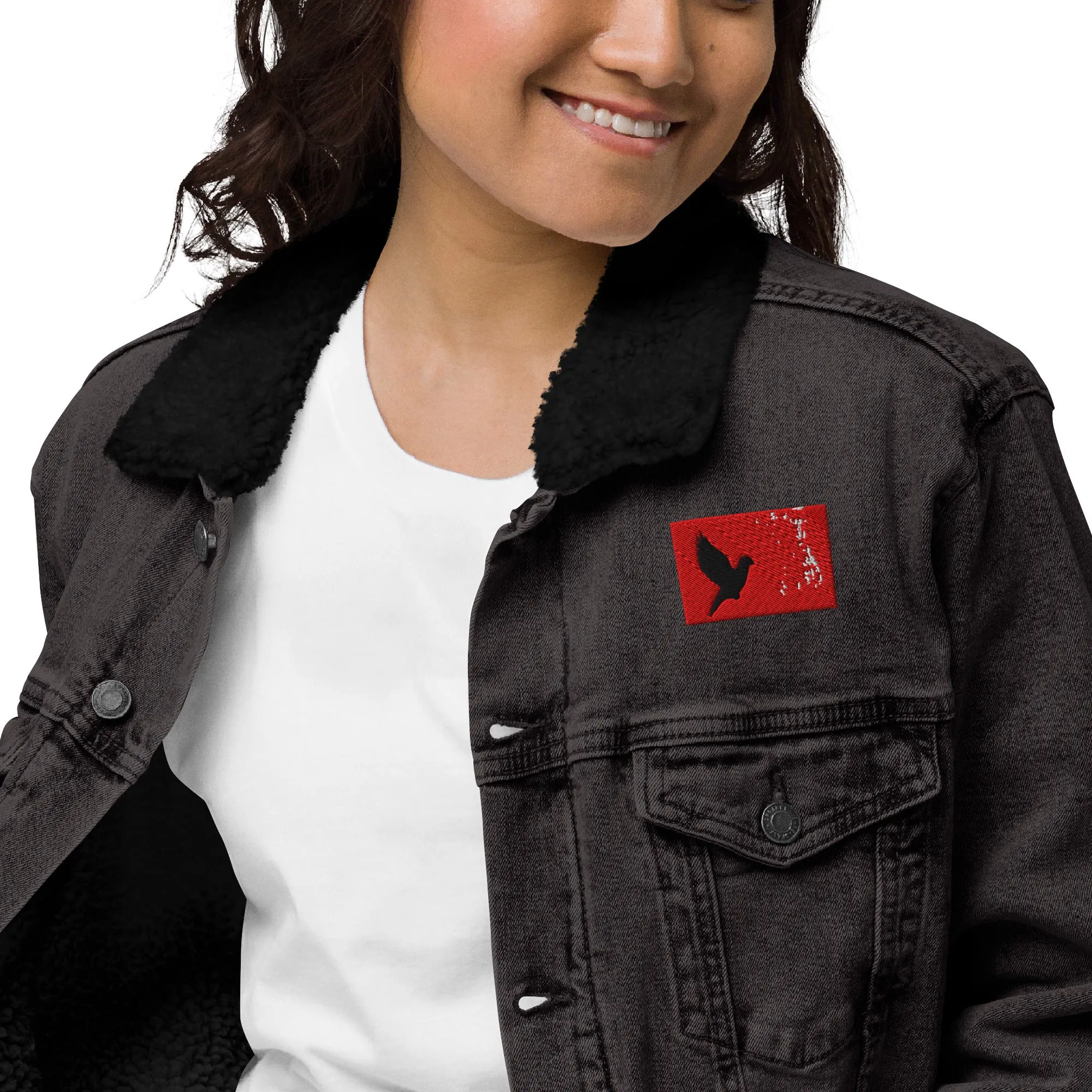 TAKE FLIGHT Unisex Denim Sherpa Jacket