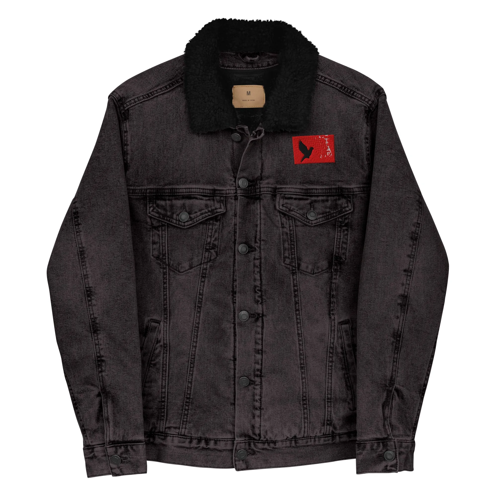 TAKE FLIGHT Unisex Denim Sherpa Jacket