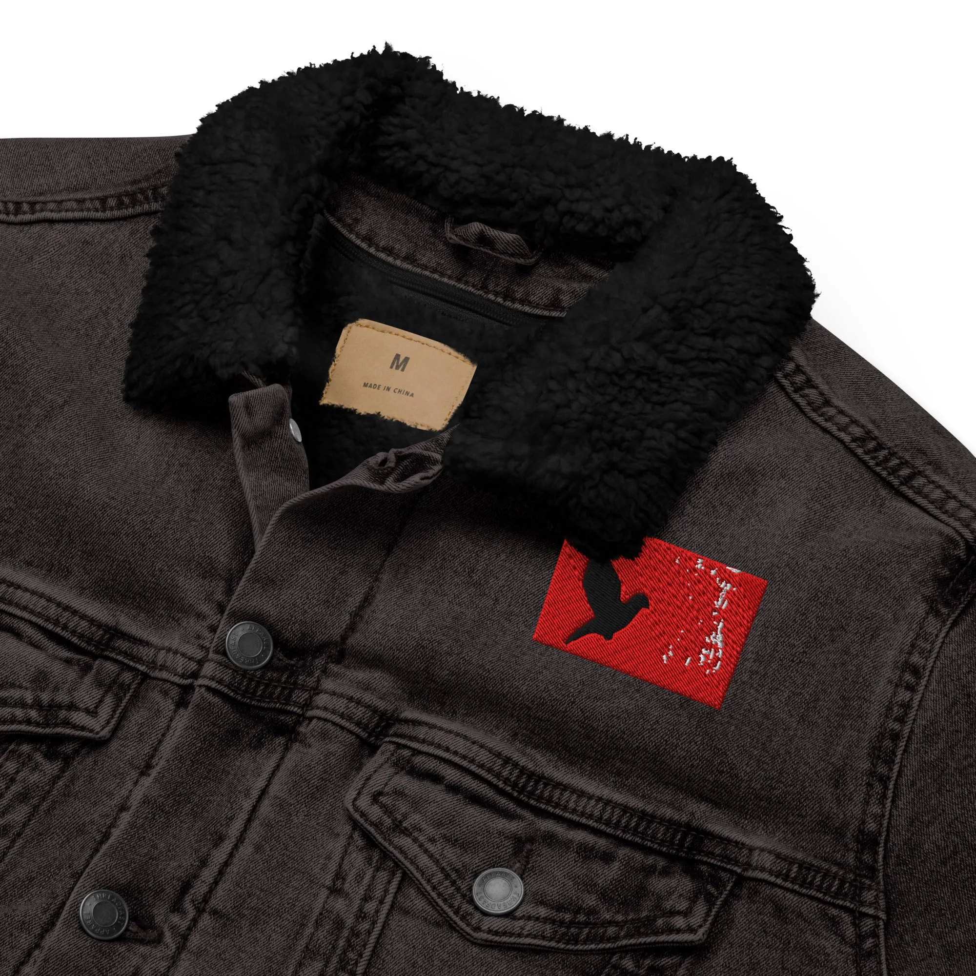 TAKE FLIGHT Unisex Denim Sherpa Jacket