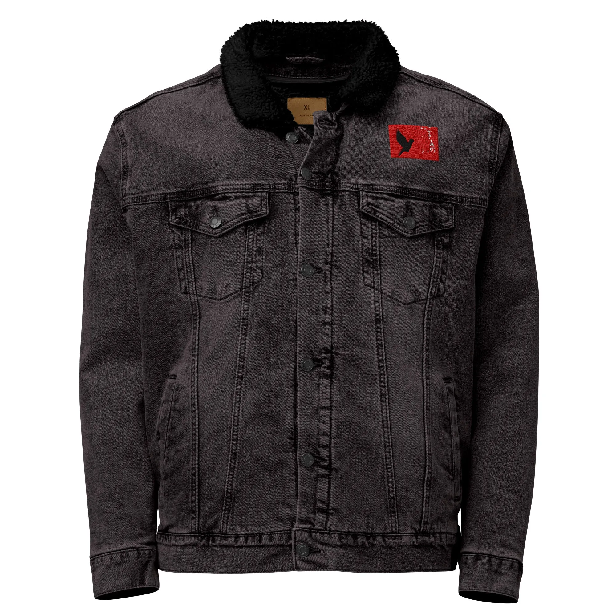 TAKE FLIGHT Unisex Denim Sherpa Jacket