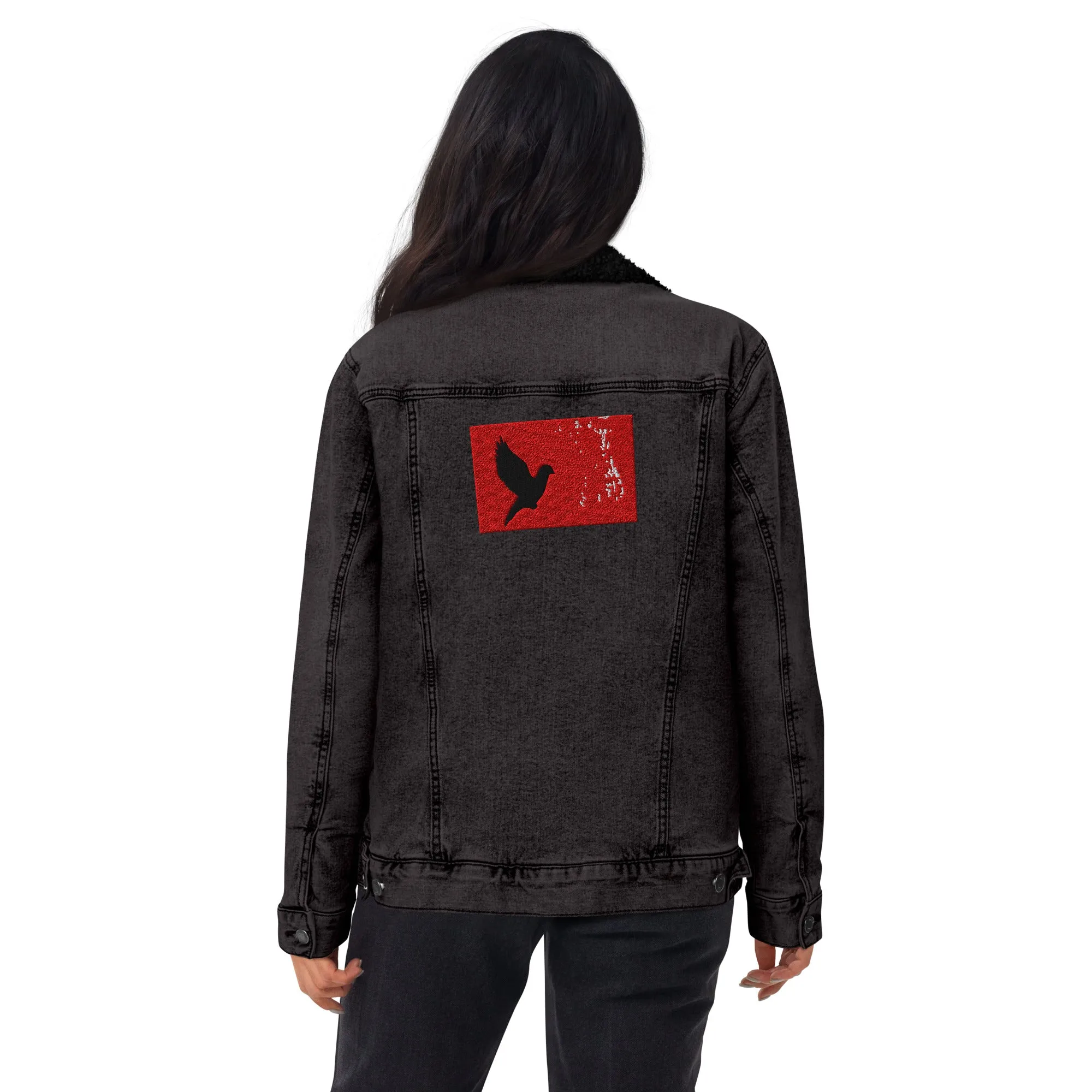 TAKE FLIGHT Unisex Denim Sherpa Jacket