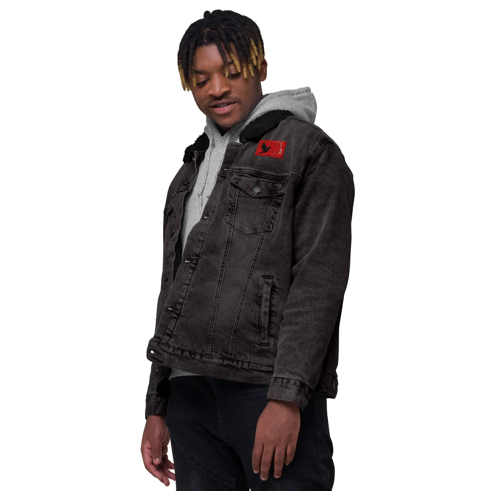 TAKE FLIGHT Unisex Denim Sherpa Jacket
