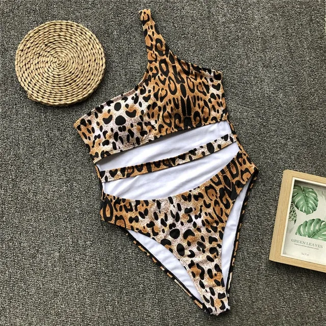 Tye Me Down Animal Print Swimsuit