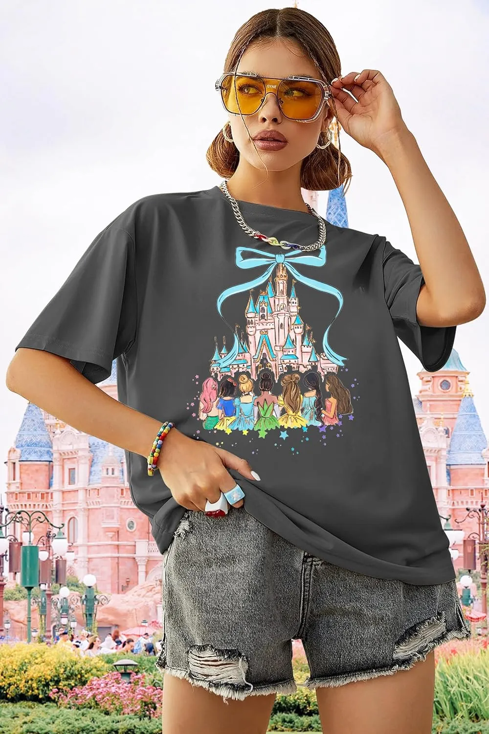 UNIQUEONE Magical Shirt for Women: Magic Kingdom Tshirt Princess Shirt Family Vacation Trip Tee