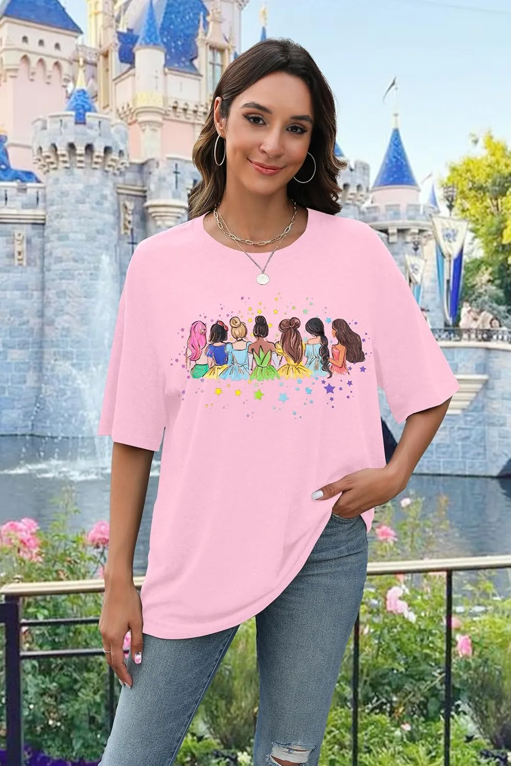 UNIQUEONE Magical Shirt for Women: Magic Kingdom Tshirt Princess Shirt Family Vacation Trip Tee