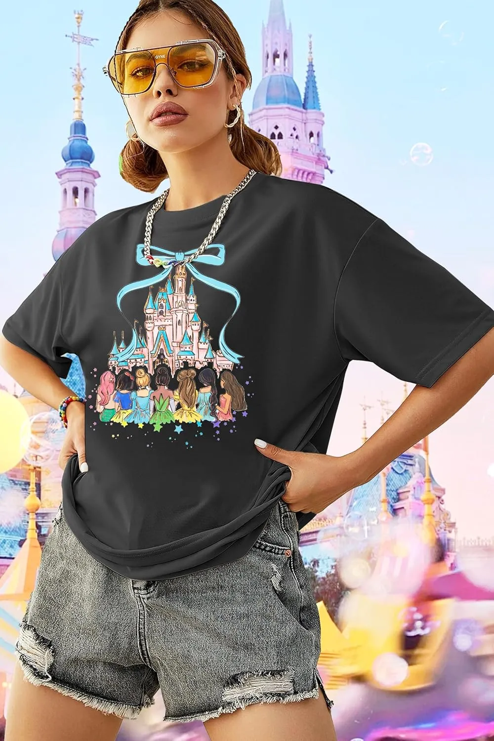 UNIQUEONE Magical Shirt for Women: Magic Kingdom Tshirt Princess Shirt Family Vacation Trip Tee