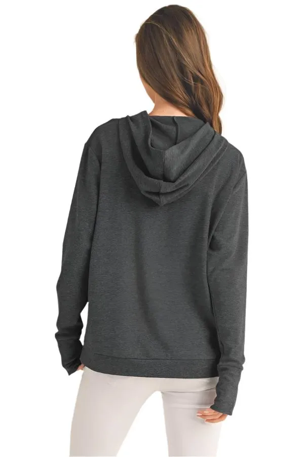 Women's Hoodie Ultra Soft Brushed Rayon Jacket with Thumb Holes
