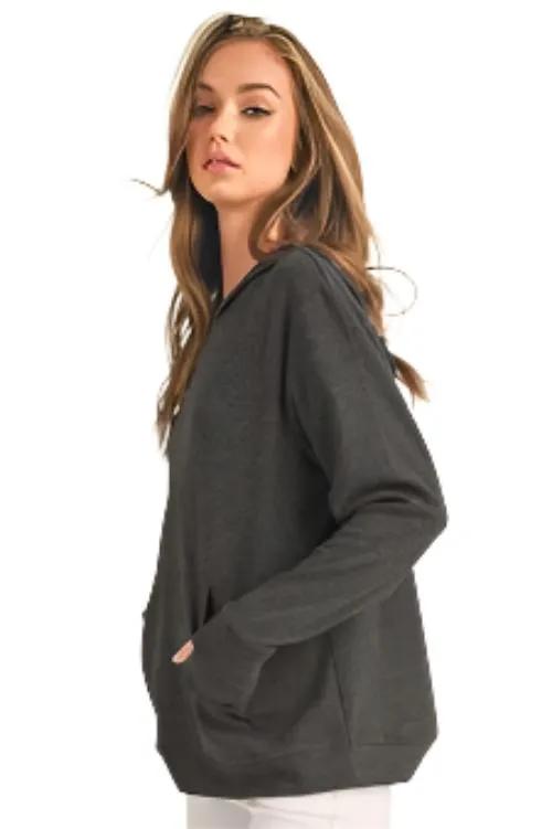 Women's Hoodie Ultra Soft Brushed Rayon Jacket with Thumb Holes