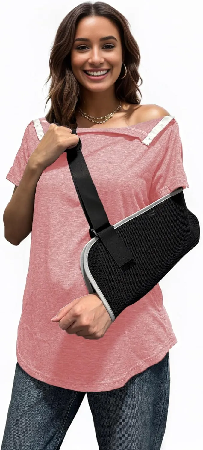 Youdiao Post Shoulder Surgery Shirt for Women Tear Away Snap Short Sleeve Rotator Cuff Recovery Must Haves Chemo Clothing